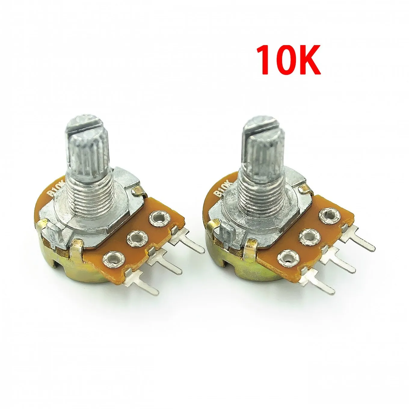 Wh148 5k 10k 20k 50k 100k Linear potentiometer 15mm Welle (10 Stück) – Bild 3