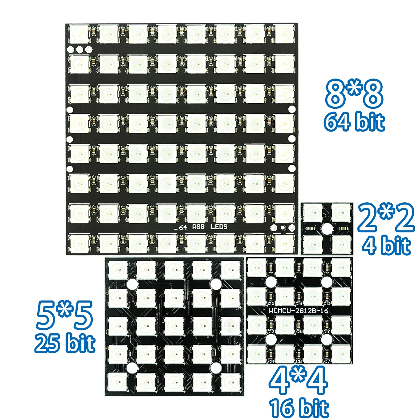 WS2812 LED 5050 RGB 8x8 4 16 25 64 LED-Matrix