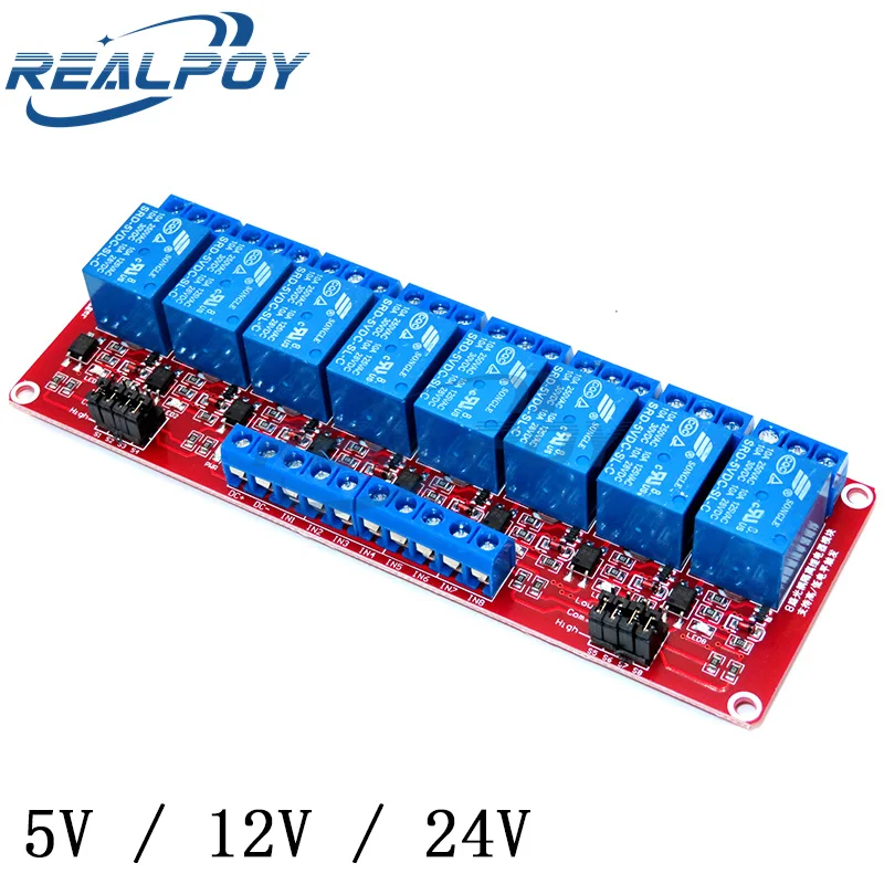1 2 4 6 8 Kanal Weg 5V 12V 24V Relais Modul Board Shield – Bild 6