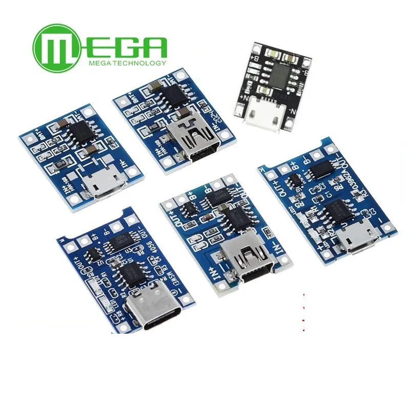 Micro USB 5V 1A 18650 TP4056 Lithium-Batterie Ladegerät Modul Lade Board Mit Schutz Dual Funktionen (5 Stück)