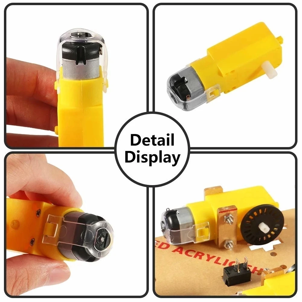 DC-Elektromotor 3-6 V Doppelwellen-Getriebe TT DC-Motor (4 Stück) – Bild 6