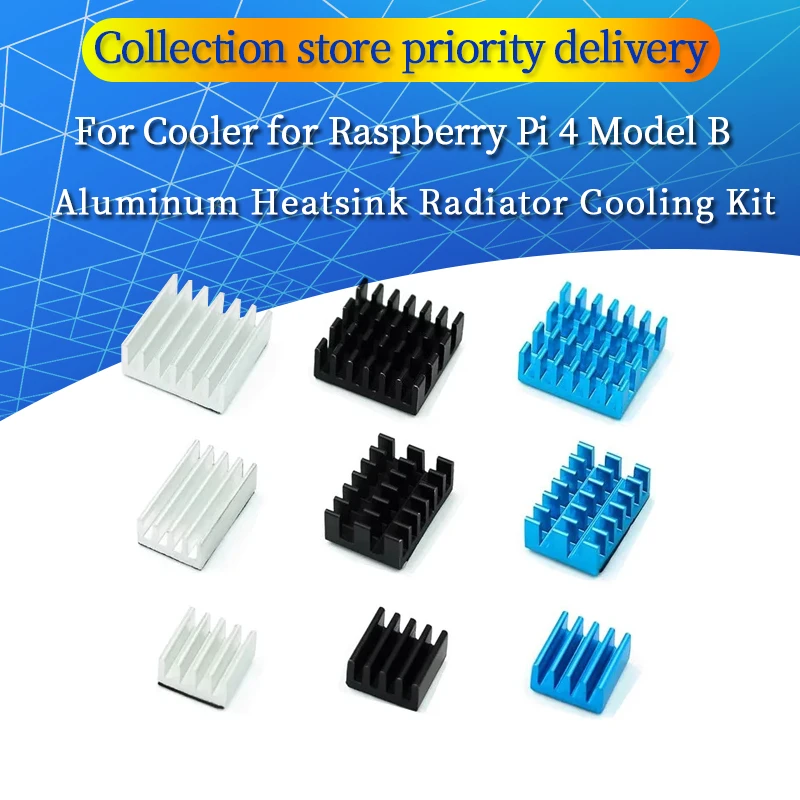 Raspberry pi 4 kühlkörper 3 stücke raspberry pi 4b aluminium kühlkörper kühler kit kühler für raspberry pi 4