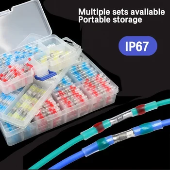 1 Box Wasserdichte Lötverbinder mit Schrumpfschlauch, Isolierte Elektrische Kabelverbinder