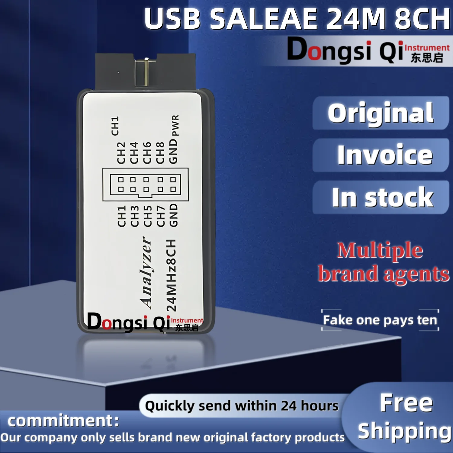 LOT USB Logic Analysator 24M 8CH Kanäle Debug Daten Upload Messwerkzeug Unterstützung Saleae Test Software