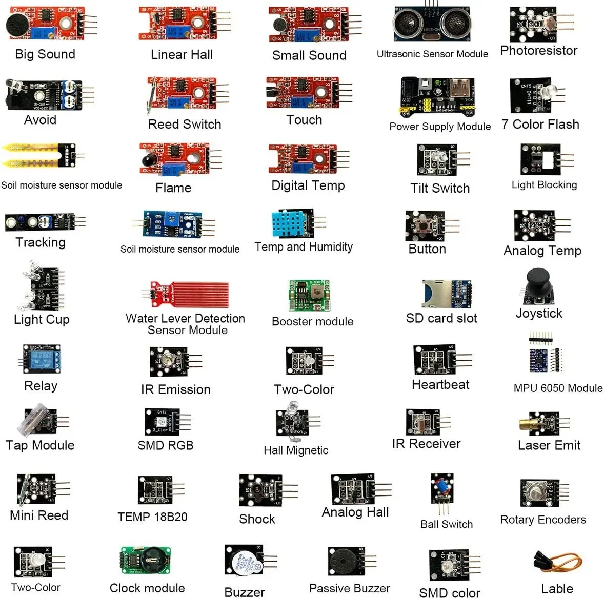 45-in-1-Sensormodule, 16-Arten-Starter-Kit für Arduino Raspberry Pi – Bild 2