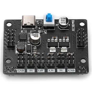 DTB7 MB102 Breadboard-Stromversorgungsmodul 3,3V 5V USB Typ-C für Arduino, lötfreies Breadboard mit Schalter
