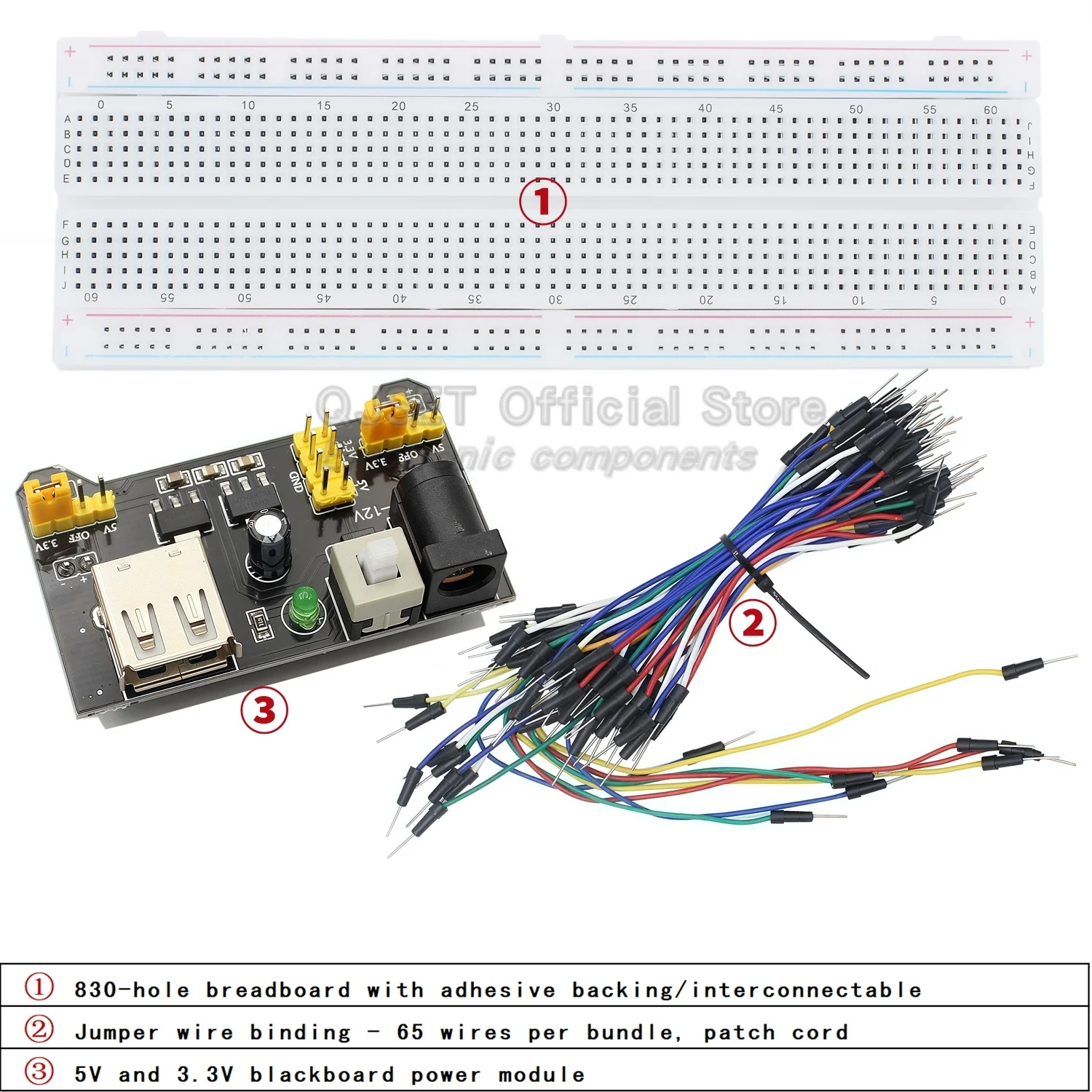 400 830-Loch Steckbrett MB-102 PCB Leiterplatte Experimentierplatine – Bild 6