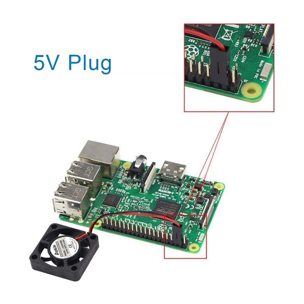 3007 Lüfter für Raspberry Pi 5 Kühler Pi Bürstenloser (4 Stück) – Bild 6