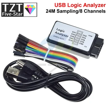 USB Logic Analysator 24MHz 8 Kanal 24M/sekunden Logic Analysator Debugger Für ARM FPGA Logic Analysator Logic