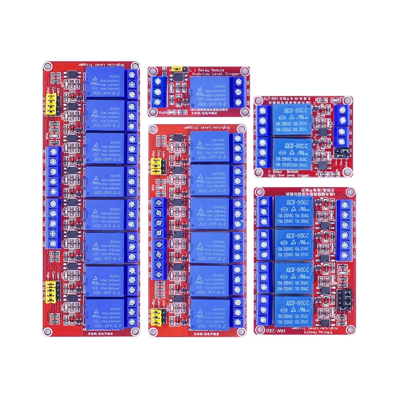 1 2 4 8 Kanal 5 V/12 V Relaismodul-Board-Abschirmung mit Optokoppler-Unterstützung, High