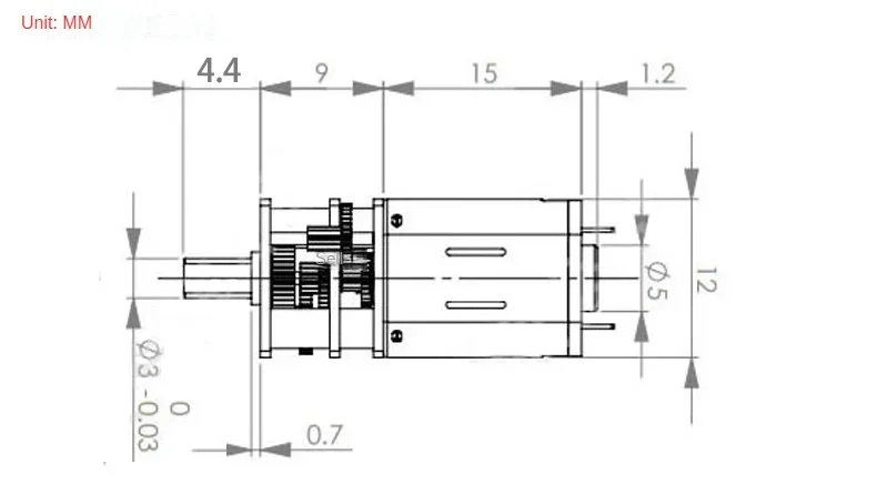 N20 3,6 V 230 U/min Metall getriebe mit hohem Drehmoment Gleichstrom – Bild 6