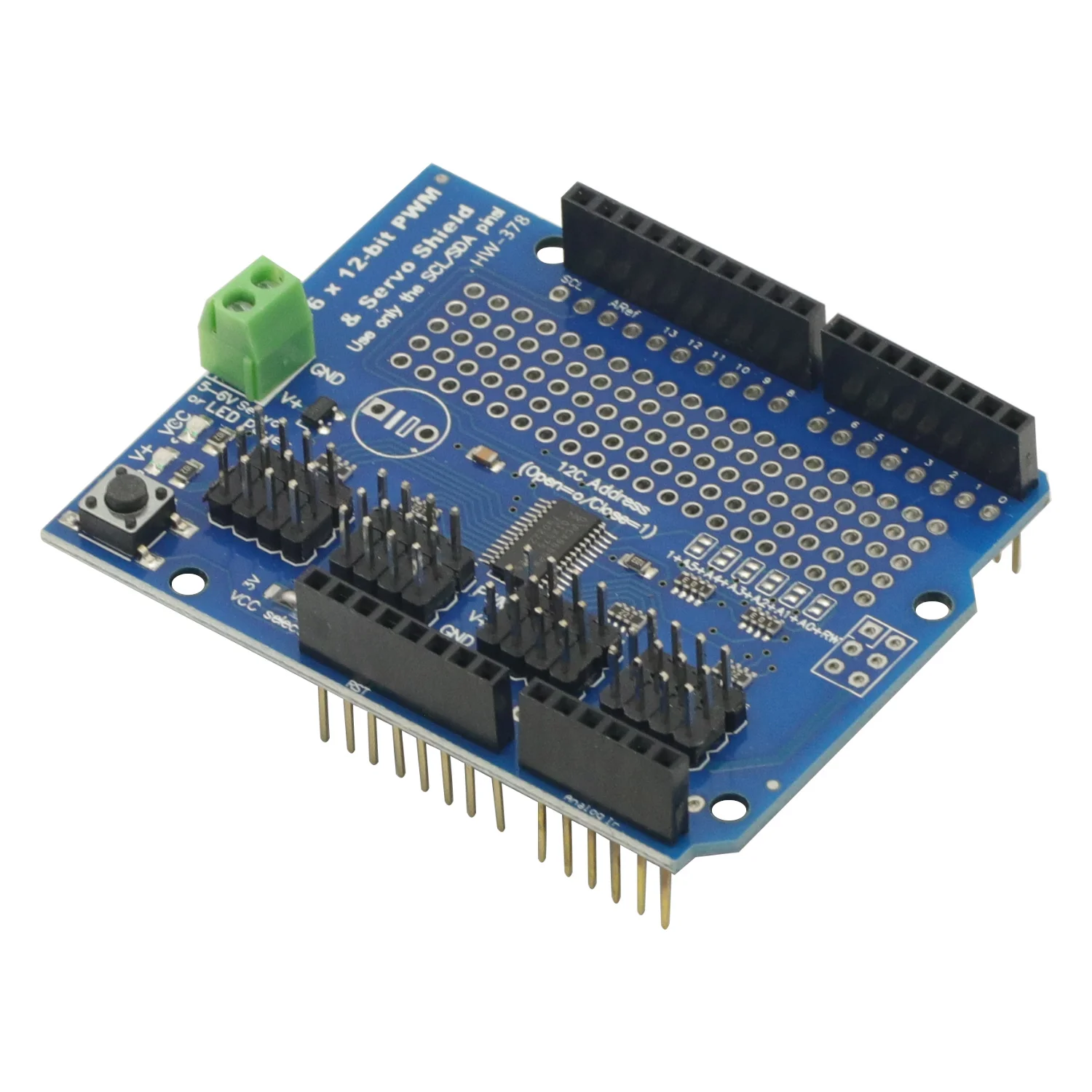 PCA9685 16-Kanal 12-bit PWM PCA9685 Servo Treiber Shield Board -I2C für Arduino