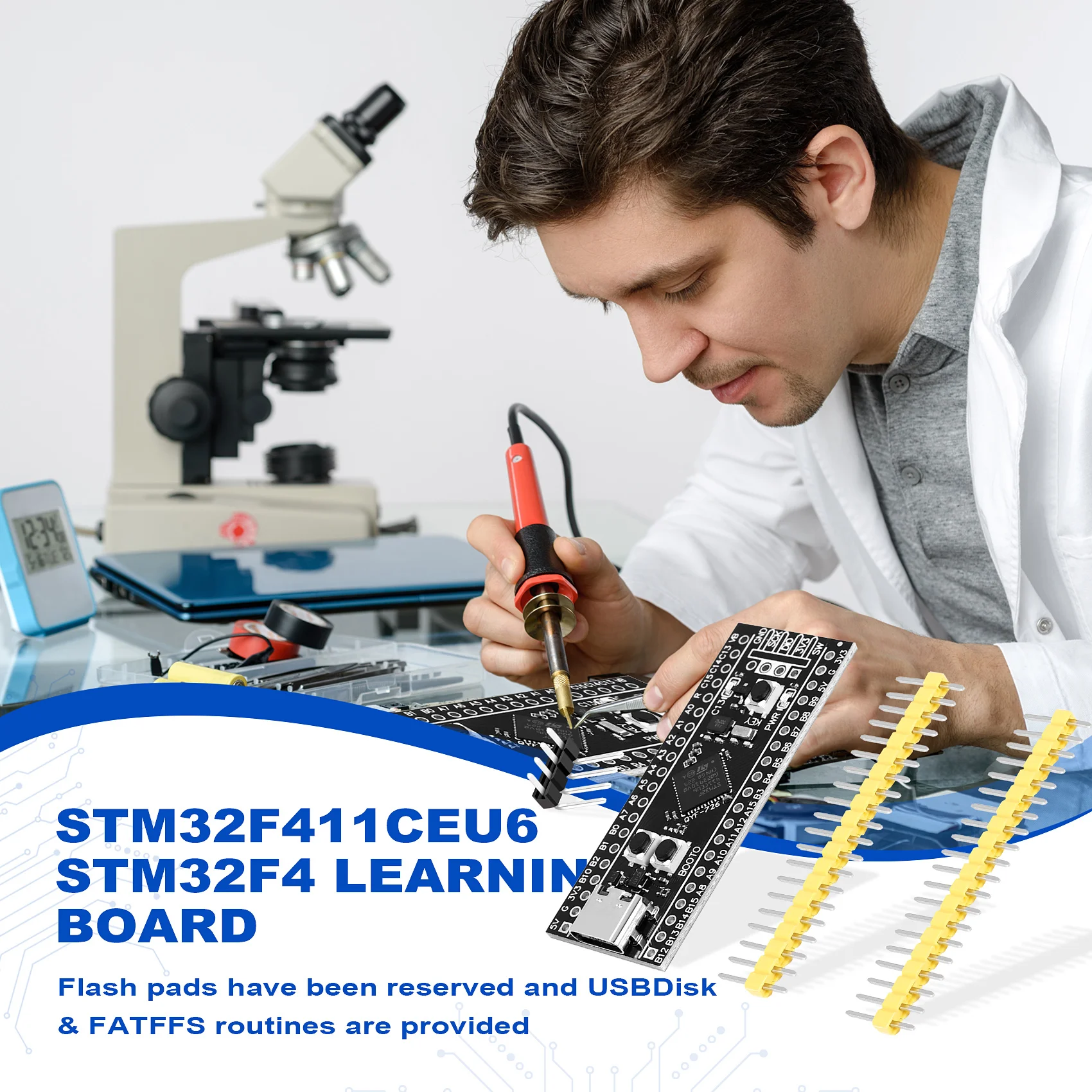 ✱ STM32F411 Entwicklungsboard, STM32F411CEU6 STM32F4 Lernboard – Bild 4