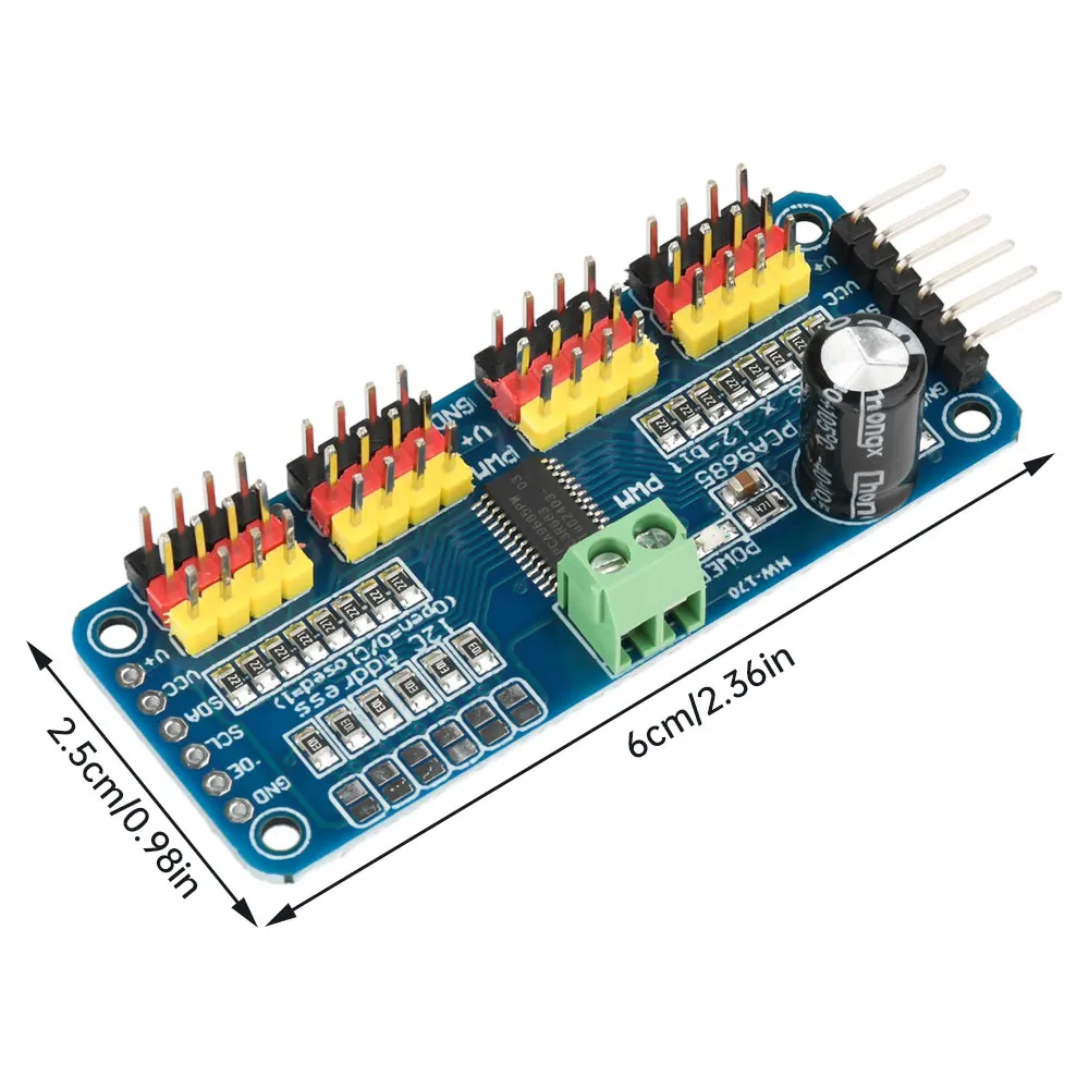 PCA9685 16 Kanal 12-Bit PWM Servo Motor Treiber IIC Modul für Arduino – Bild 6