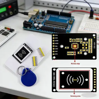 13,56MHz Frequenz RFID-Modul SPI-Schnittstelle Kompaktes RC522 MINI-Modul 3,3V IC-Leser/Schreiber