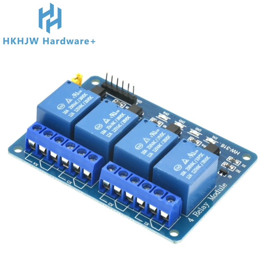 5V/12V 4-Kanal-Relaismodul - optoisolierter Relaisschutz für Arduino – Bild 2