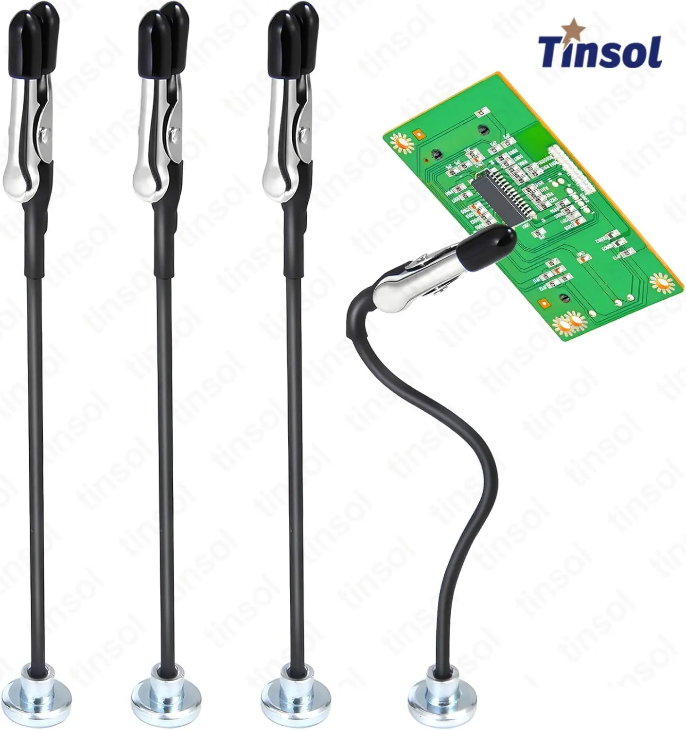 TINSOL Löt-Dritte Hand mit PCB-Halterung, starkem Magnetfuß, flexiblen – Bild 2