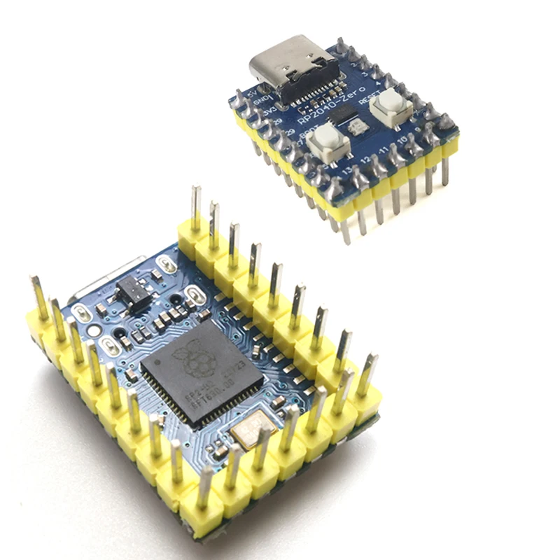 RP2040-Zero Mikrocontroller-Board mit Header | Vorgelötete USB Typ-C & Pins | Dual-Core RP2040
