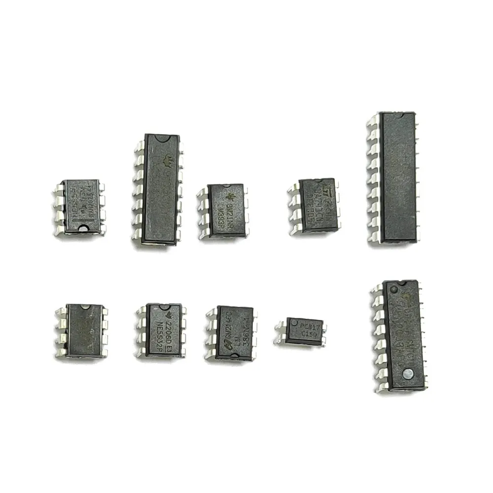 10 Arten NE555 LM324 LM393 UA741 ULN2803 LM358 LM386 NE5532 (85 Stück) – Bild 3