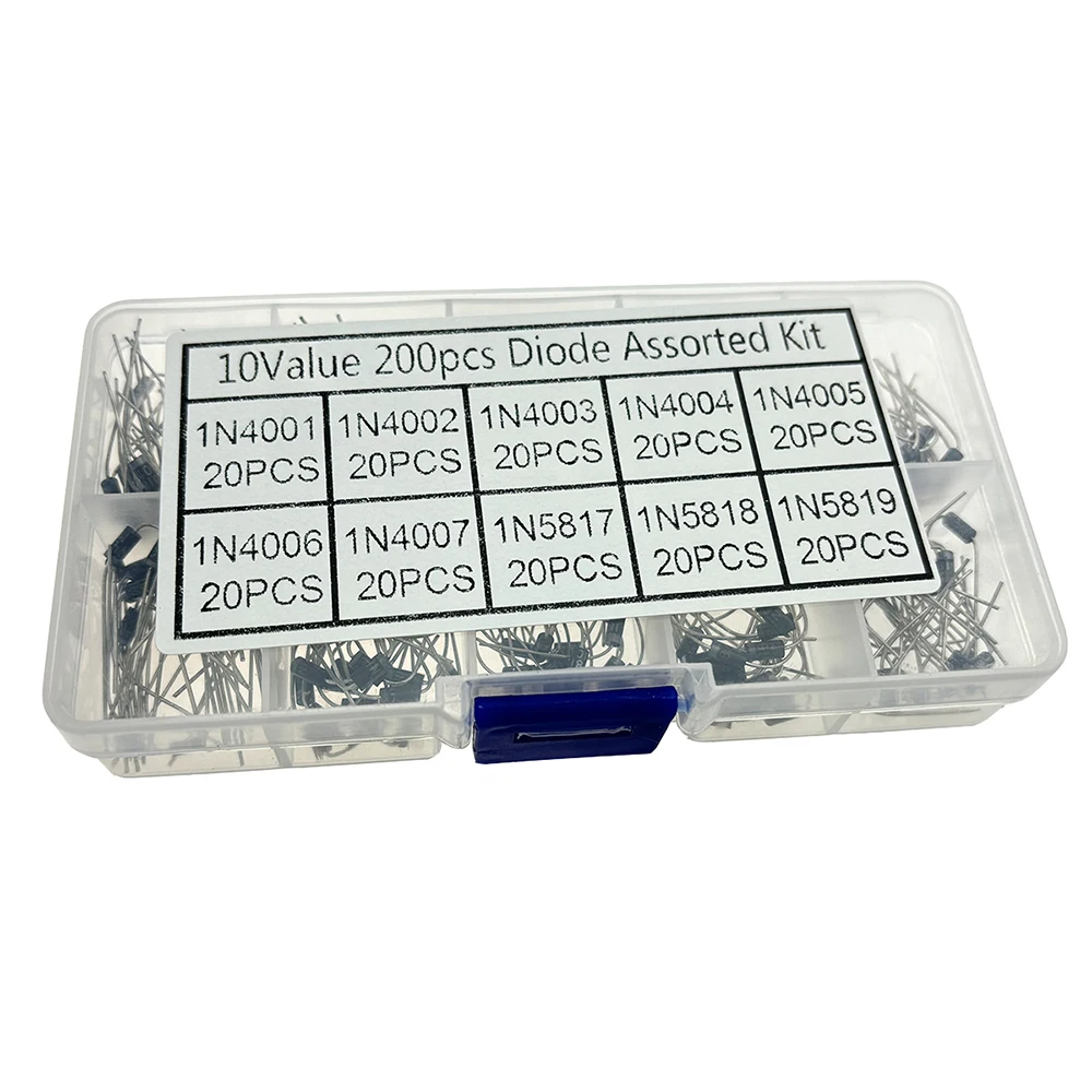 Schachtel 10 Wert Diode Assorted Kit Set 1N5819 1N5818 (200 Stück) – Bild 4