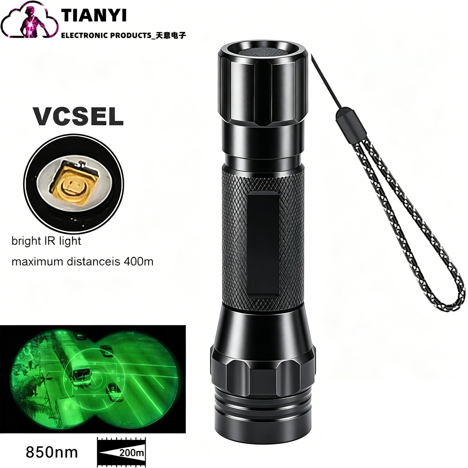 IR850nm&940nm Infrarot-LED-Zoomlampe mit hoher Helligkeit – Bild 4