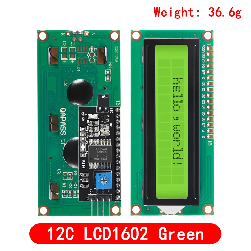 LCD-Modul Blau Grüner Bildschirm IIC/I2C 1602 für Arduino 1602 LCD UNO – Bild 6
