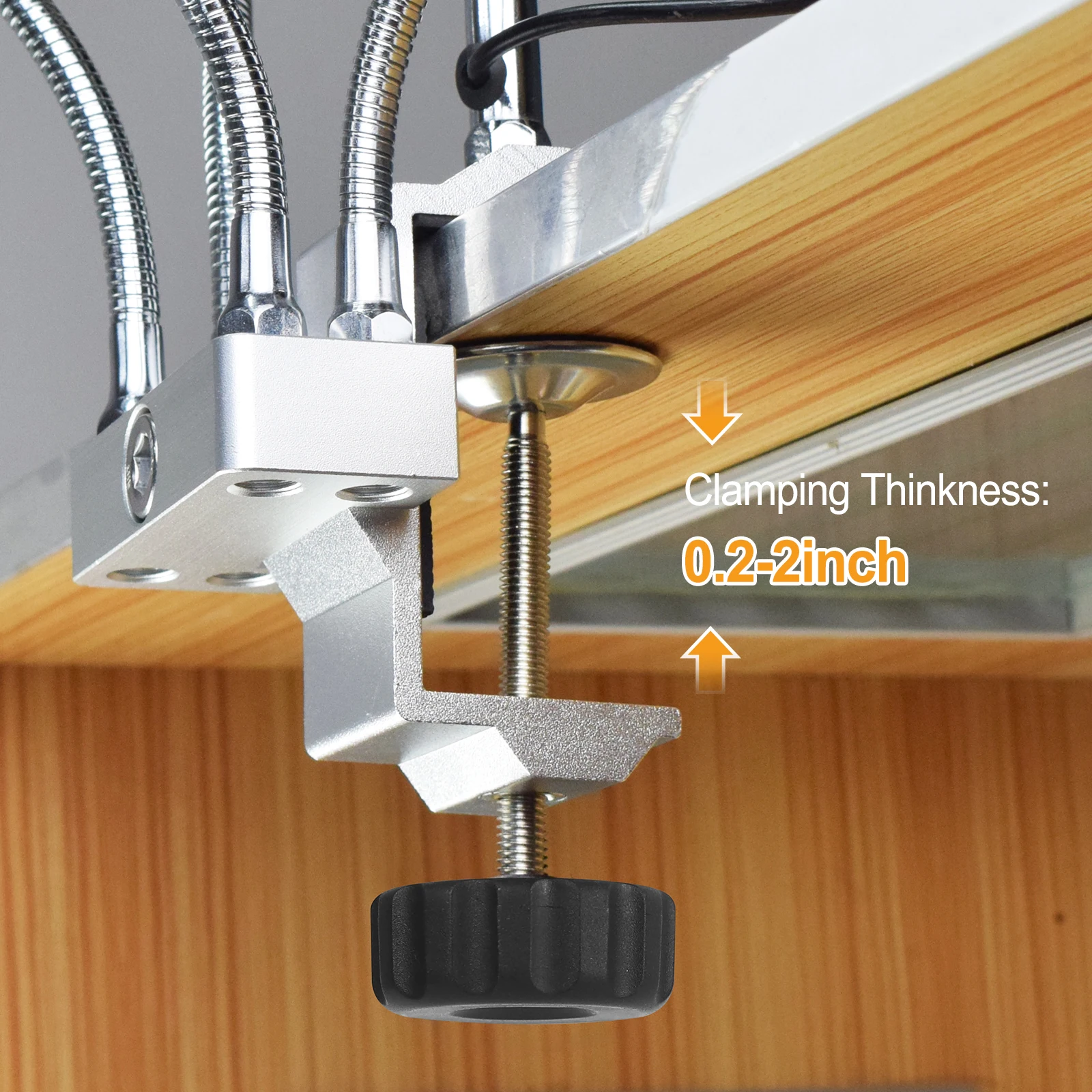 Löthilfe mit 5 flexiblen Metallarmen, Tischklemme – Bild 4