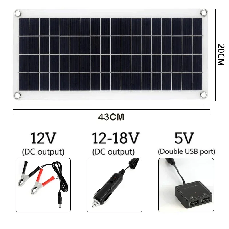 1000W Solarpanel 12V Solarzelle mit 60A 100A Controller Solarladung – Bild 3