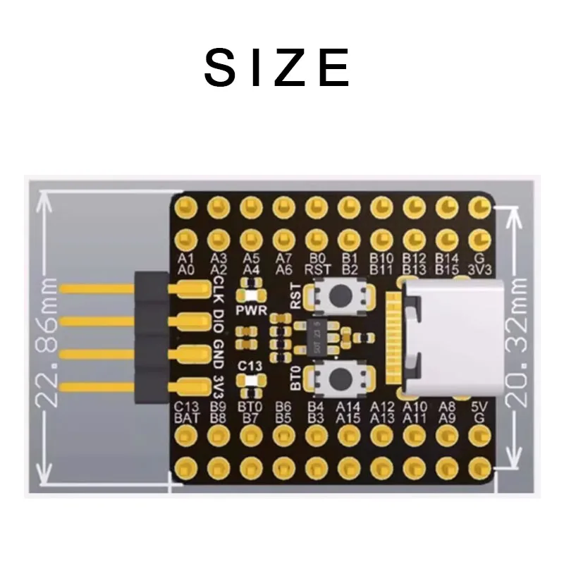 STM32F103C8T6 STM32F103C6T6 CH32V103C8T6 Mini-Entwicklungsplatine – Bild 5