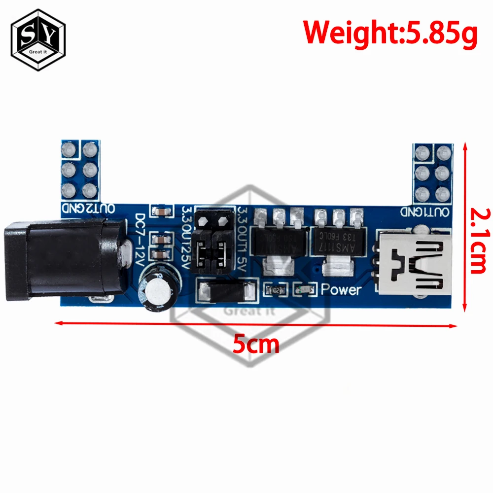 MB-102 Breadboard-Stromversorgungsmodul / MB102 Weißes – Bild 6