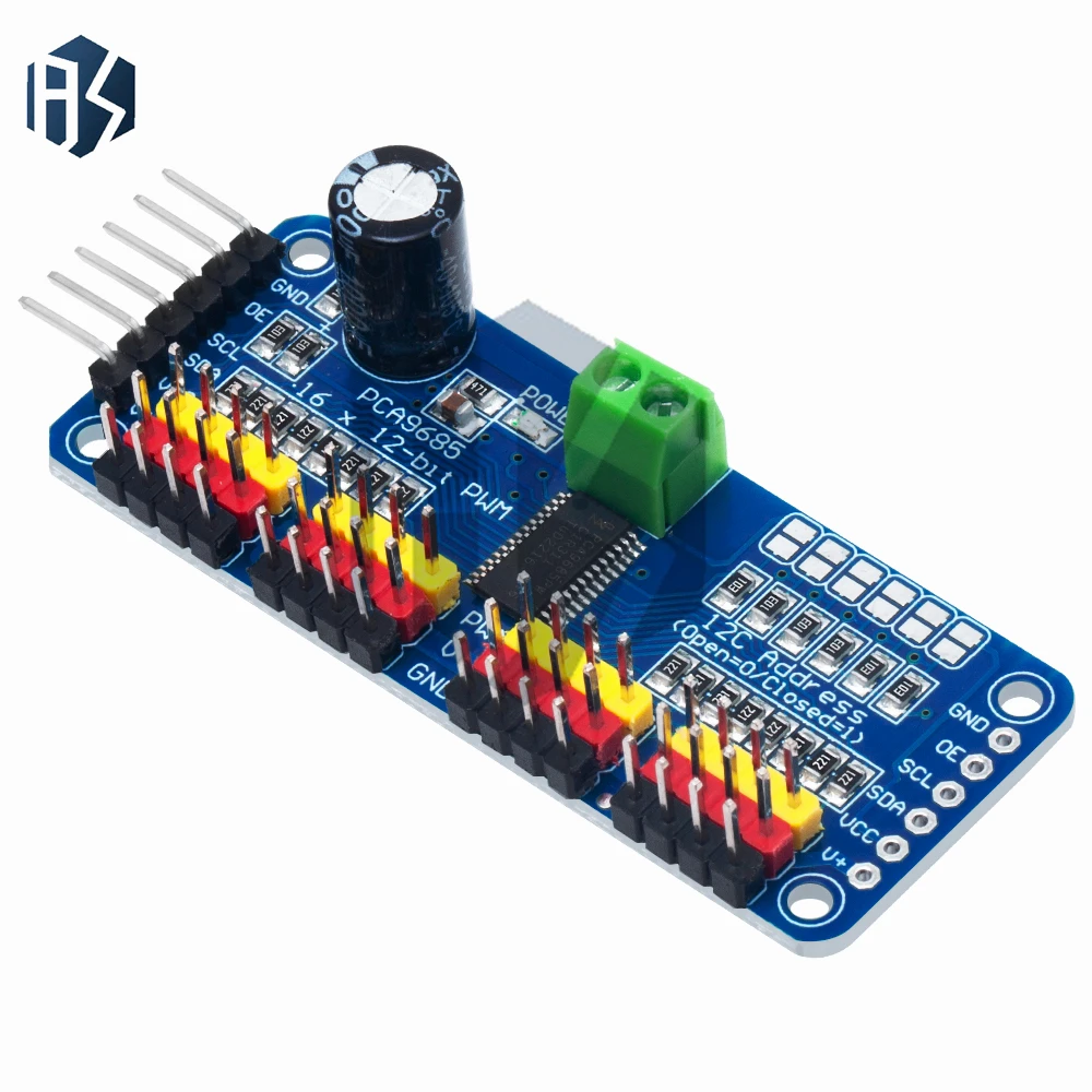 PCA9685 16-Kanal 12-Bit-PWM-Servo-Treiberplatine mit I2C-Schnittstelle – Bild 3