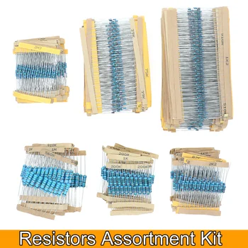 1/8W 1/4W 1/2W 1W 2W 3W 5W 1% Metallfilm-Widerstände Sortiment-Kit Elektronische Komponenten