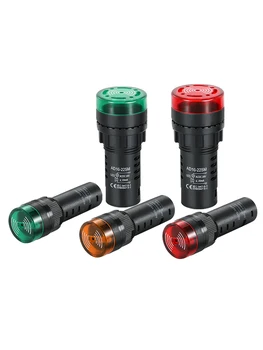 Buzzer LED Intermittierender Ton und Licht Blinkender Alarm AD16-22SM22mm AC/DC 12V24V110V220