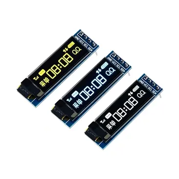 0,91 Zoll OLED-Modul 0,91' Weiß/Blau OLED 128X32 OLED LCD LED SSD1306 Display-Modul 0,91' IIC-Kommunikation