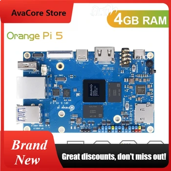 AvaCore Orange Pi 5 4GB RK3588S PCIE-Modul mit externem WLAN+BT, SSD Gigabit Ethernet Einplatinencomputer