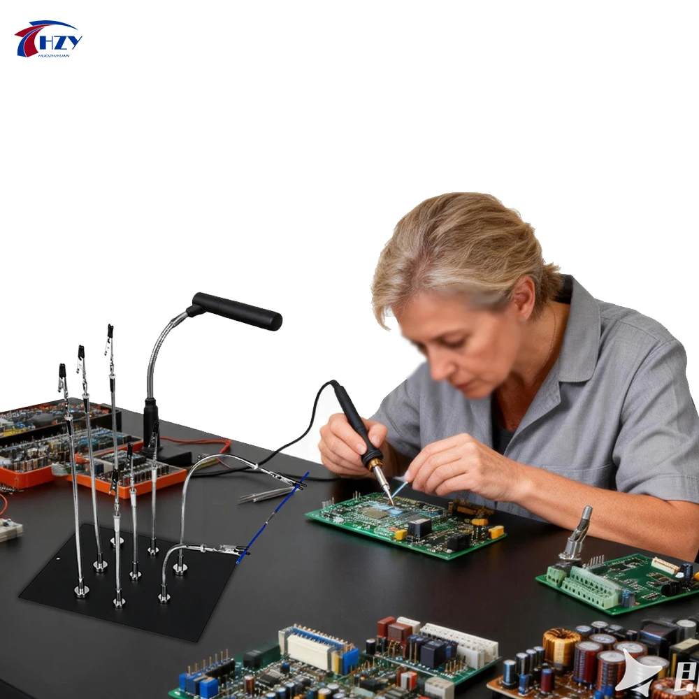 Löthilfe mit starkem Magnetfuß, flexiblen Armen und PCB-Halter – Bild 6
