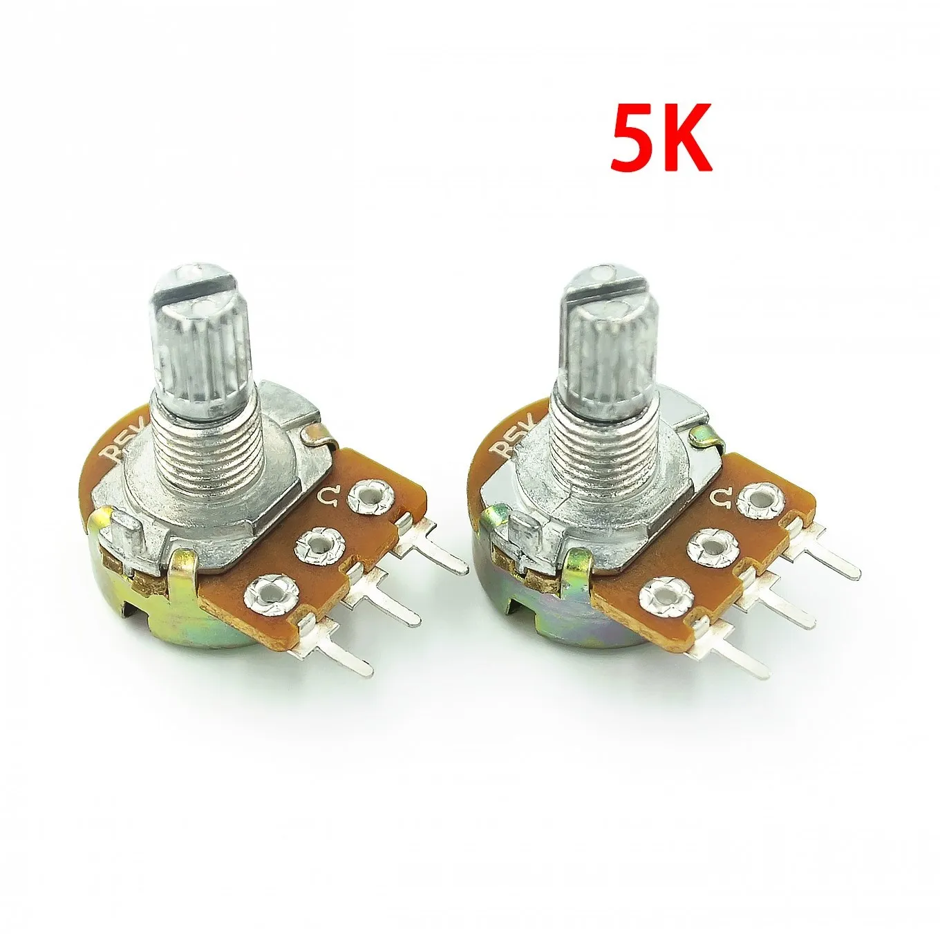 Wh148 5k 10k 20k 50k 100k Linear potentiometer 15mm Welle (10 Stück)