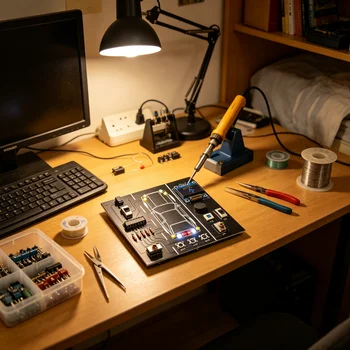 DIY Lötpraxis-Set Auto-Fahrsimulator Elektronikprojekt für Studenten Schweißpraxis mit DIY-Teilen