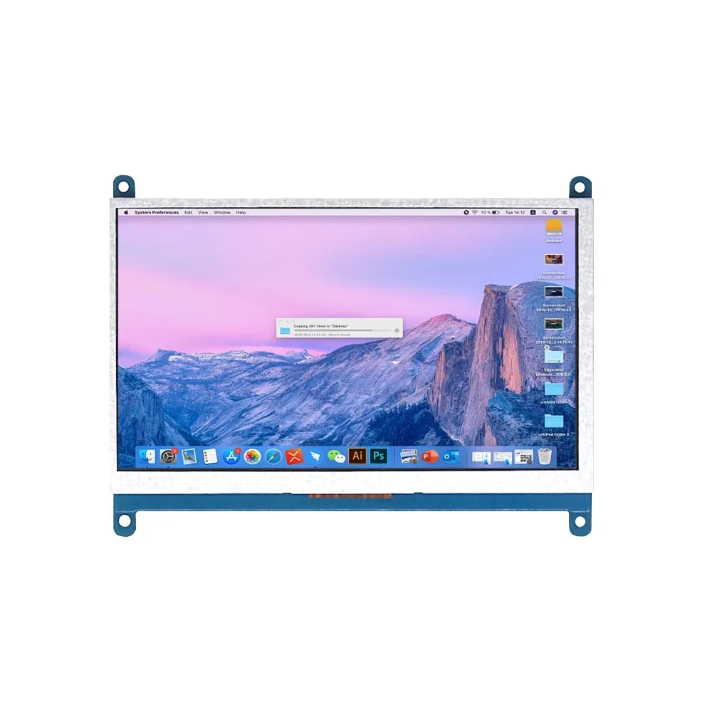 7 Zoll Raspberry Pi 4/3/2/B/B+/A+ Monitor 1024x600 IPS 5-Punkte – Bild 4