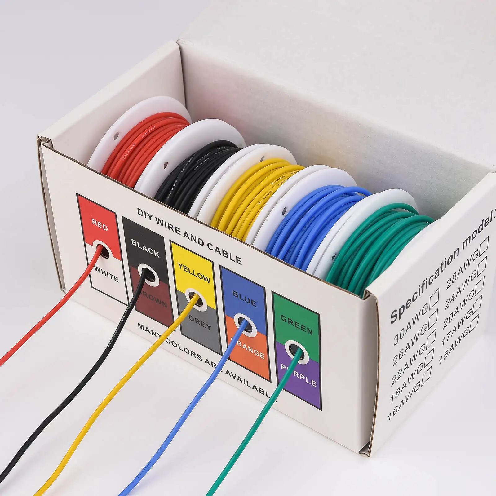 22awg elektrischer Draht flexible Silikon drähte 22 Gauge verse ilter – Bild 5