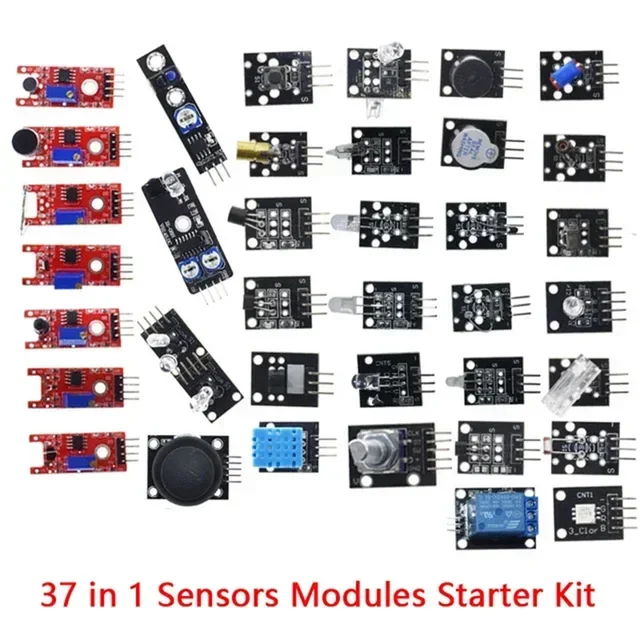 45-in-1-Sensormodule, 16-Arten-Starter-Kit für Arduino Raspberry Pi, besser als 37 in 1, mit Box DIY UNO R3
