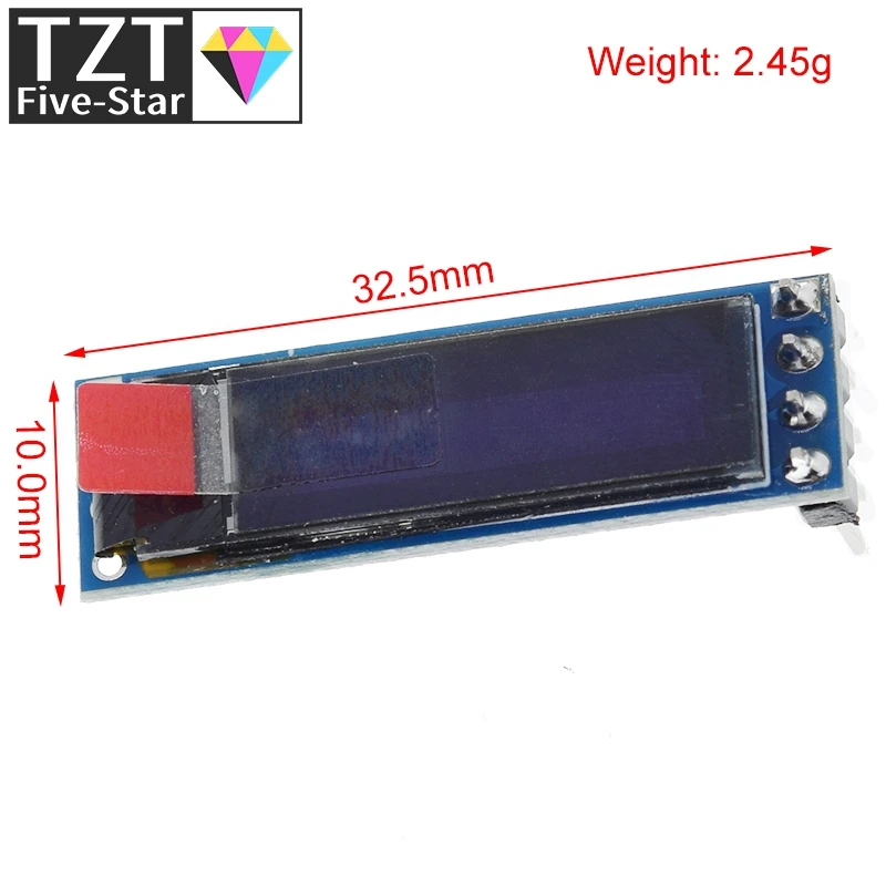 0,69 zoll 96x16 OLED Display Modul Weiß Display 0,69 "SSD1306 LCD – Bild 2