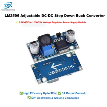 LM2596 Einstellbare DC zu DC Step Down Buck Converter Modul 3,0-40V zu 1,5-35V Netzteil Spannung Regler