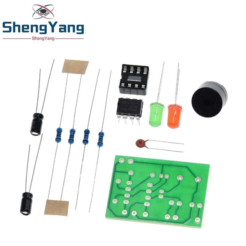 NE555 Multivibrator Kit NE555P Steady-State Circuit Dual Flash LAMPE – Bild 3