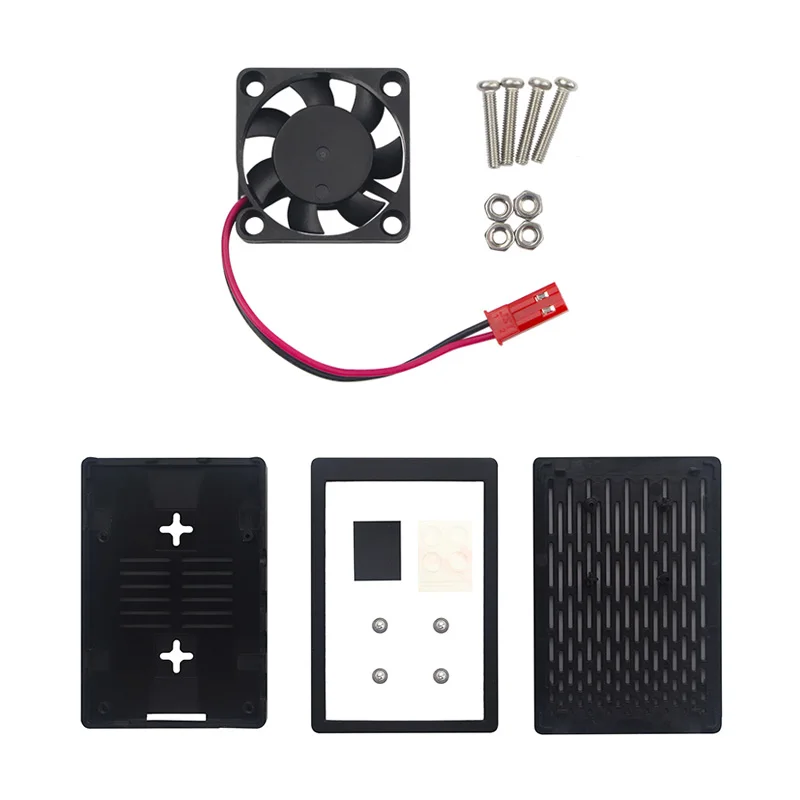 Raspberry Pi 4 Modell B ABS Fall mit Lüfter Schwarz Kunststoff – Bild 6