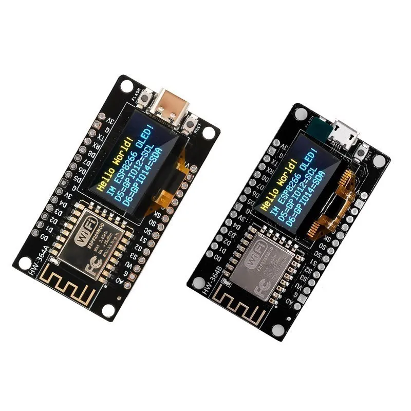 Nodemcu esp8266 papan peng embangan dengan display oled 0,96 inci ch340g ESP-12F modul wifi TYPE-C usb untuk