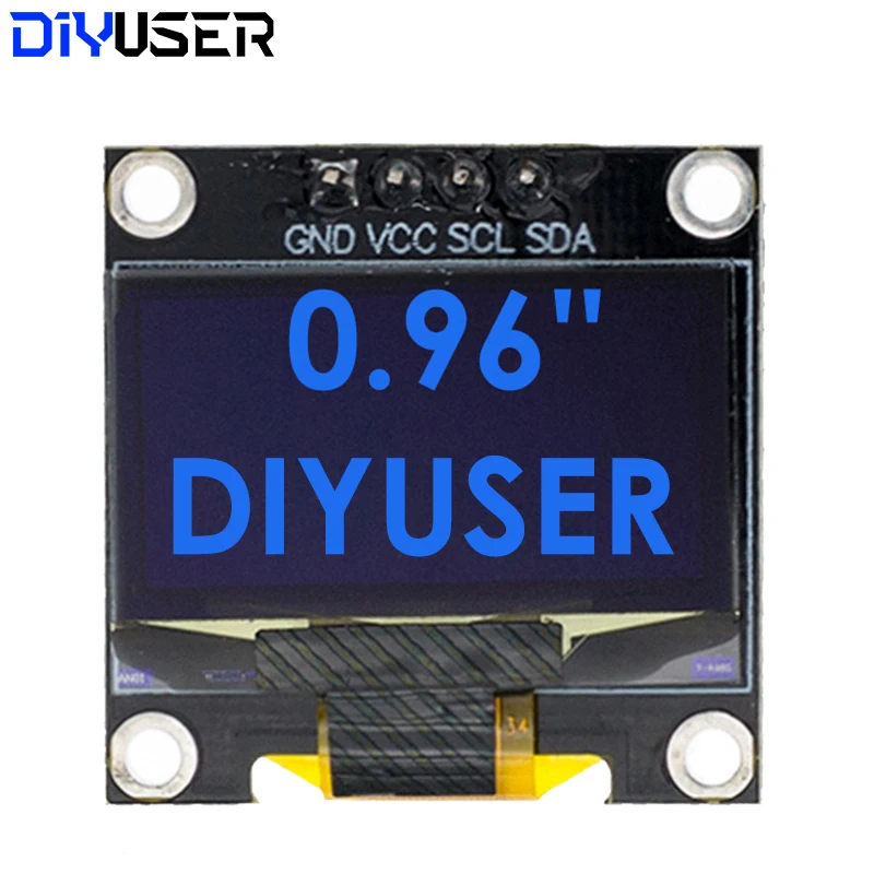 0,96 Zoll OLED-Displaymodul I2C IIC Seriell Weißer Bildschirm 128x64 – Bild 6