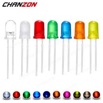 5-mm-LED-Dioden-Kit, ultrahell, warmweiß, rot, grün, blau, UV-Lila, gelb, orange, rosa, klares diffuses Linsen