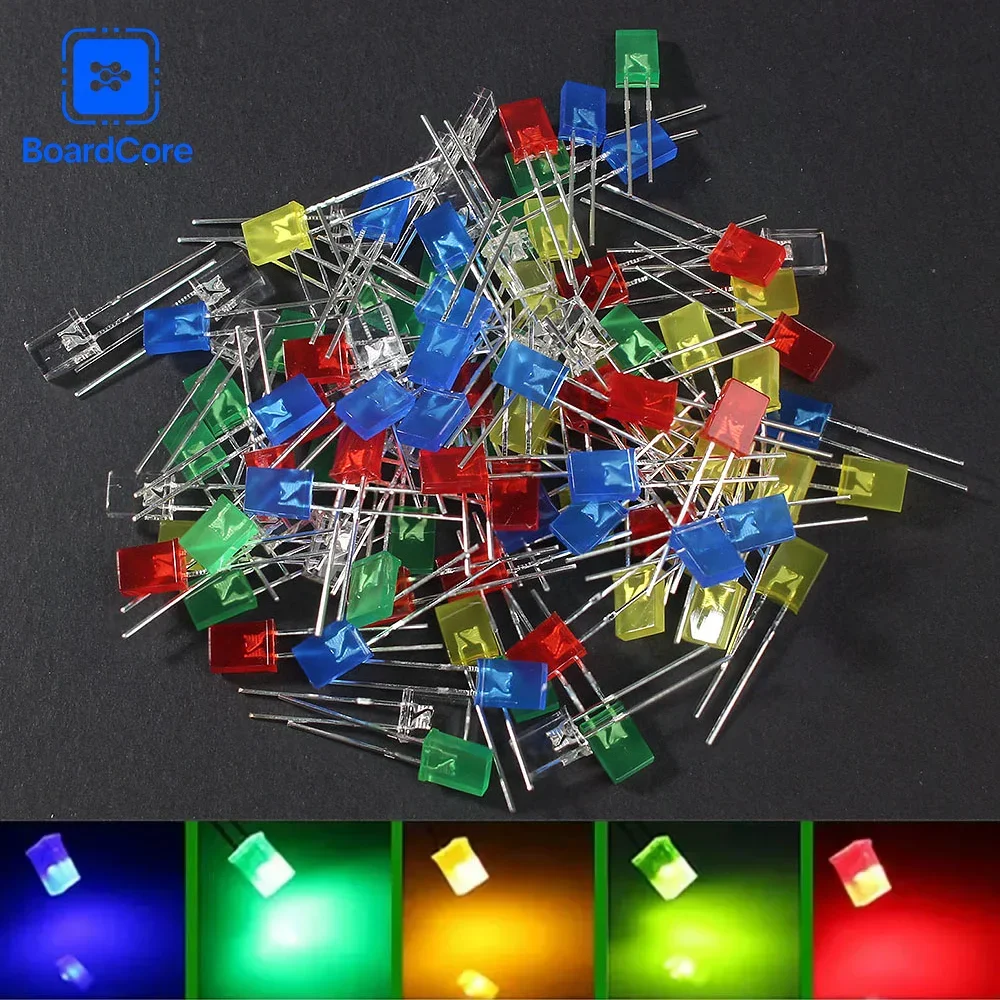 2x5x7mm quadratische LED-Dioden, 5 Farben (100 Stück) – Bild 2