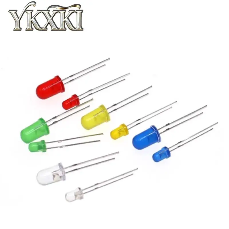 3mm 5mm LED Diode weiß rot blau Huang grün orange F3 F5 (50 Stück) – Bild 3